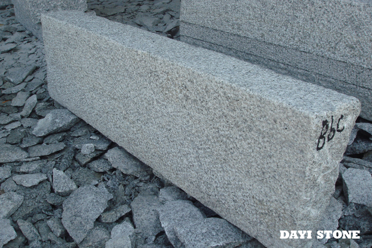 German Kerbstone B6c Top and front edge fine Picked others natural split 90-110x12x25cm